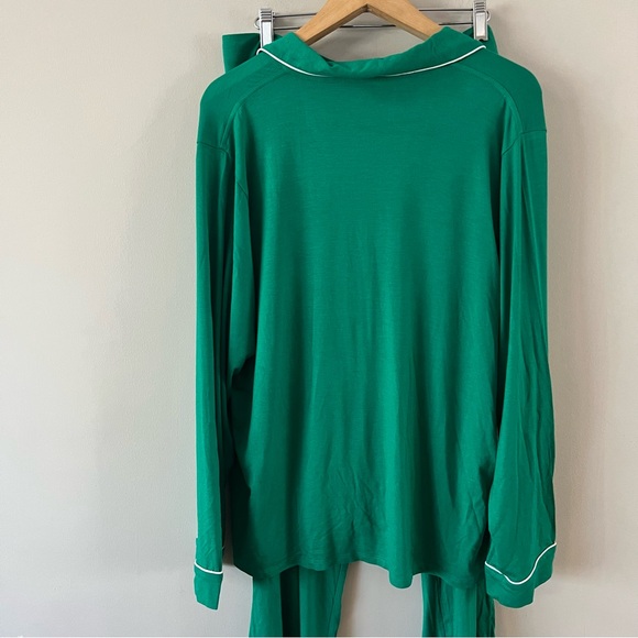 J crew factory 2 piece pajama set Ladies size xxl Green white trim pjs - Picture 4 of 9